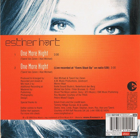 Esther Hart : One More Night (CD, Single, Copy Prot., Car)