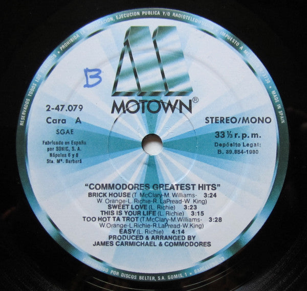 Commodores : Greatest Hits (LP, Comp)