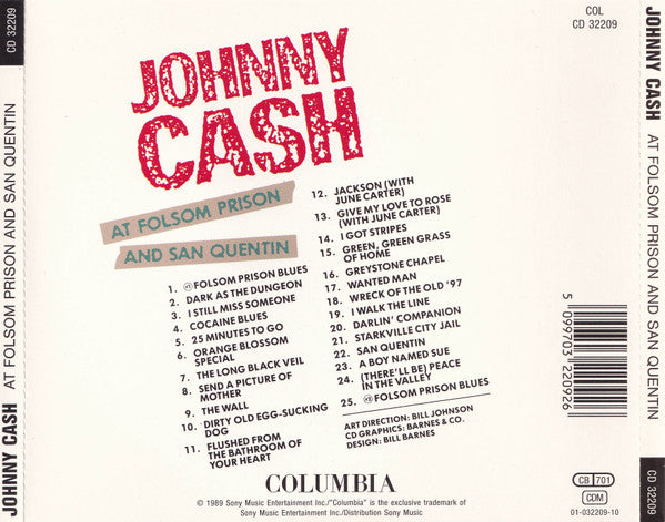 Johnny Cash : At Folsom Prison And San Quentin (CD, Comp, RE)
