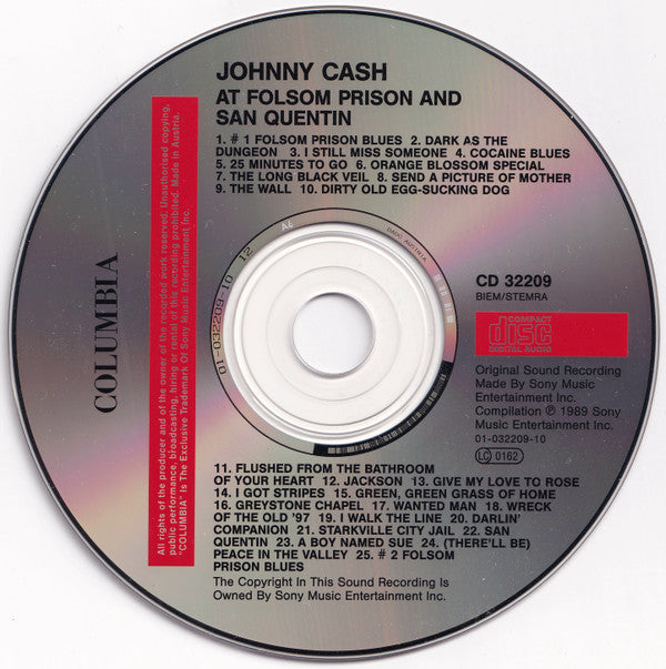 Johnny Cash : At Folsom Prison And San Quentin (CD, Comp, RE)