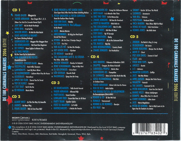 Various : Party Party - De 100 Carnavals Krakers - 2006 Editie (5xCD, Comp)