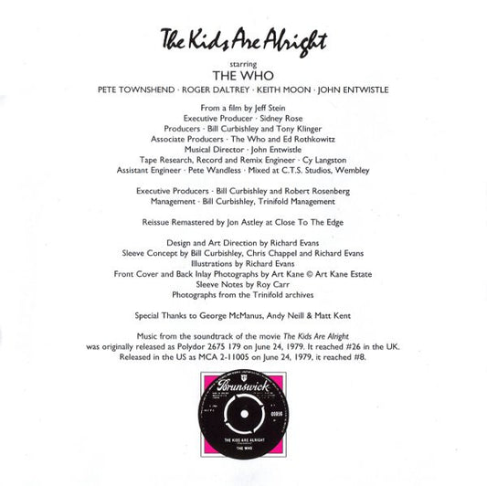 The Who : The Kids Are Alright (CD, Album, RE, RM)