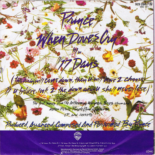 Prince : When Doves Cry (7", Single, Nr.)