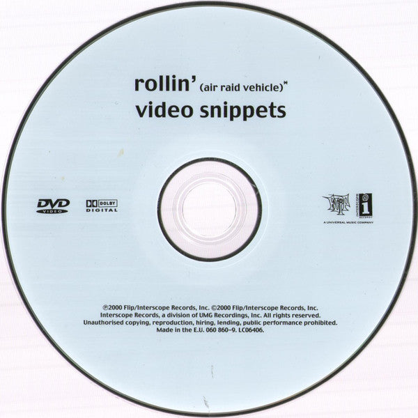 Limp Bizkit : Rollin' (Air Raid Vehicle) (DVD-V, Single, PAL)
