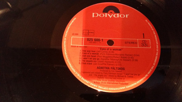 Agnetha Fältskog : Eyes Of A Woman (LP, Album, Emb)
