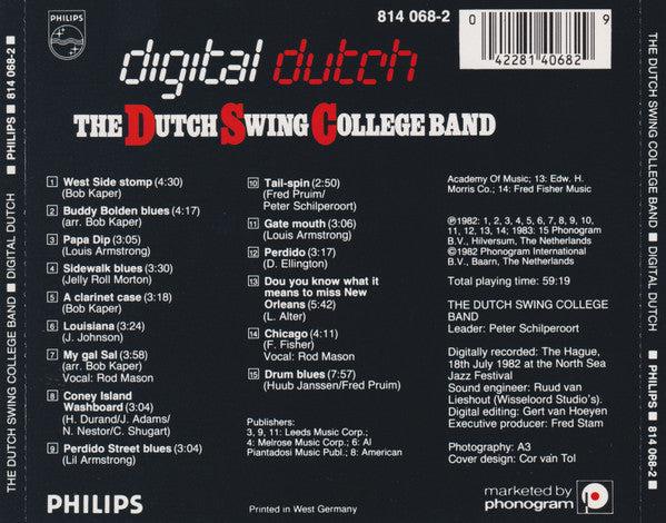 The Dutch Swing College Band : Digital Dutch (CD, Album, RE)