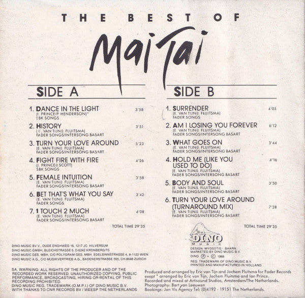 Mai Tai : The Best Of Mai Tai (Cass, Comp)