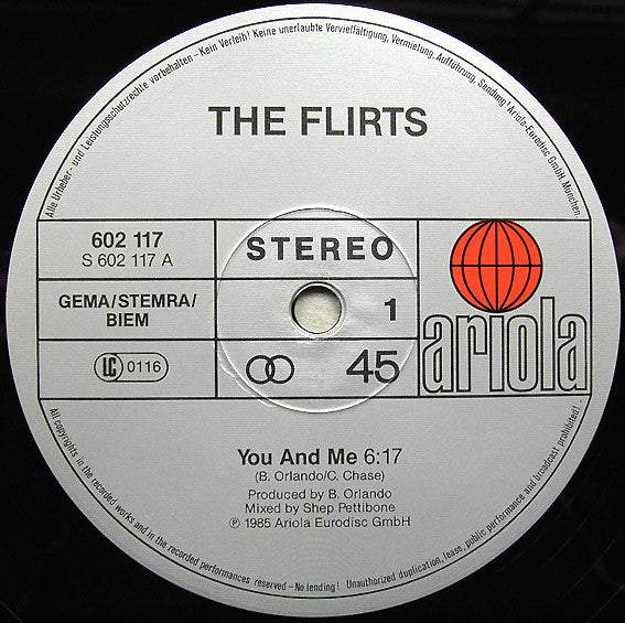 The Flirts : You & Me (12", Maxi)