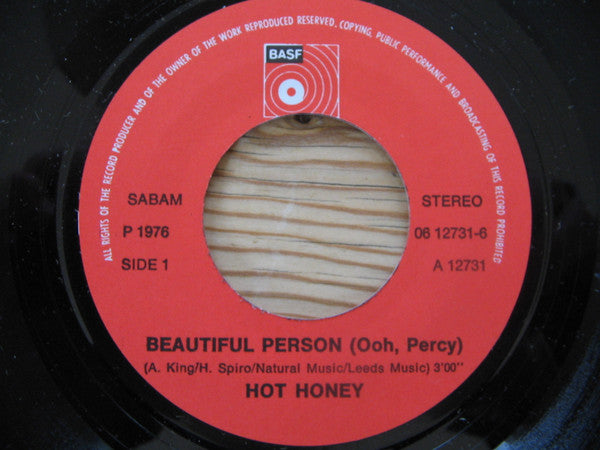 Hot Honey : Beautiful Person (Ooh, Percy) (7", Single)