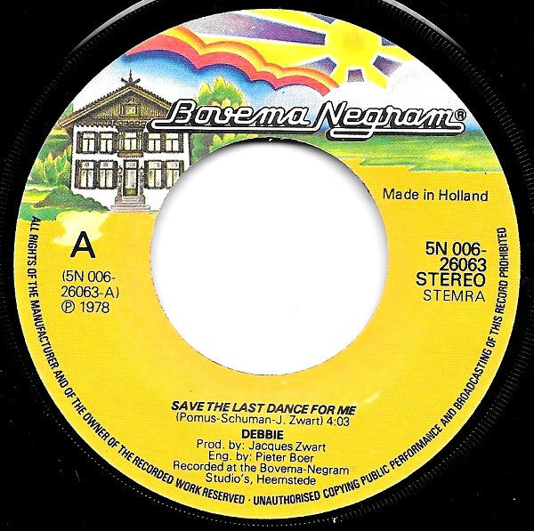 Debbie (6) : Save The Last Dance For Me (7", Single)