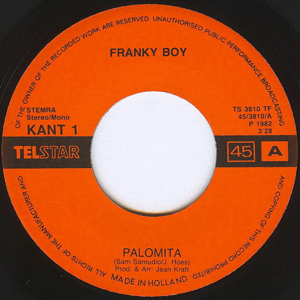 Franky Boy (2) : Palomita  (7", Single)