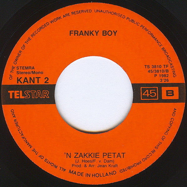 Franky Boy (2) : Palomita  (7", Single)