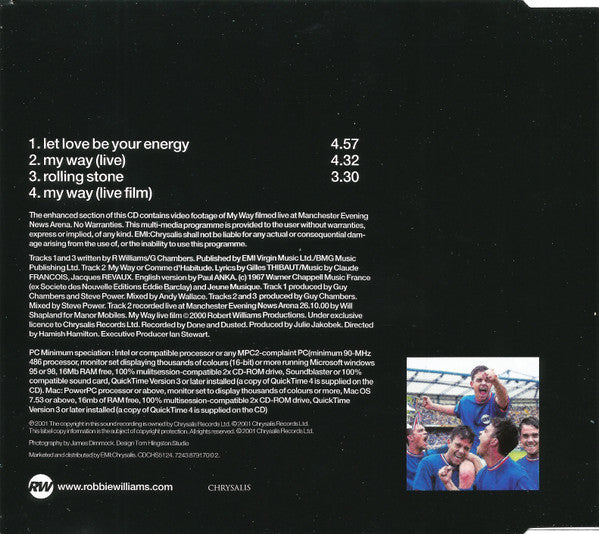 Robbie Williams : Let Love Be Your Energy (CD, Single, Enh)