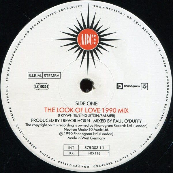 ABC : The Look Of Love (1990 Mix) (12")