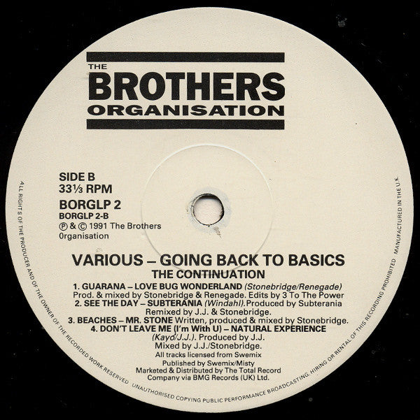 Various : Going Back To Basics! The Continuation (LP, Comp)