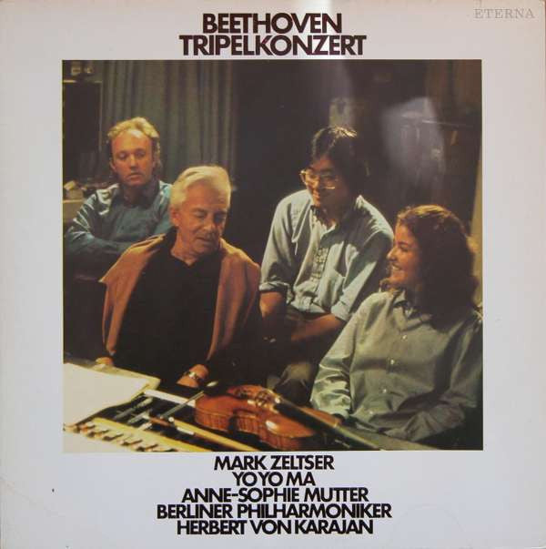 Ludwig van Beethoven, Mark Zeltser, Yo-Yo Ma, Anne-Sophie Mutter, Berliner Philharmoniker, Herbert von Karajan : Tripelkonzert (LP, RE)