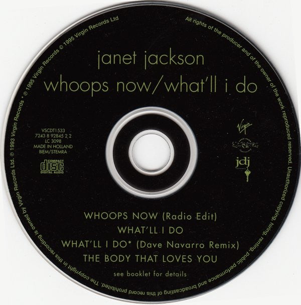 Janet Jackson : Whoops Now / What'll I Do (CD, Single)