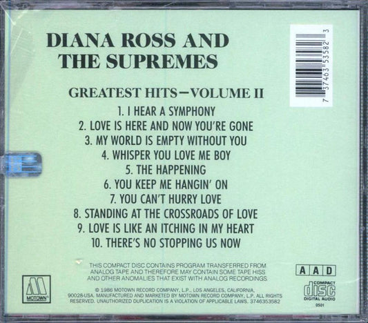 The Supremes : Greatest Hits - Volume II (CD, Comp, RE)