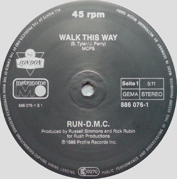 Run-DMC : Walk This Way (12", Maxi)