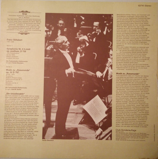 Franz Schubert, The Czech Philharmonic Orchestra : Die Unvollendete (LP, Club)