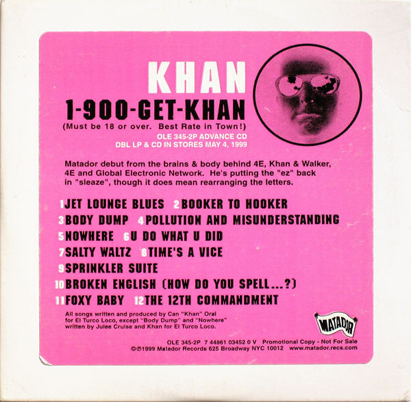 Khan : 1-900-GET-KHAN (CD, Promo)