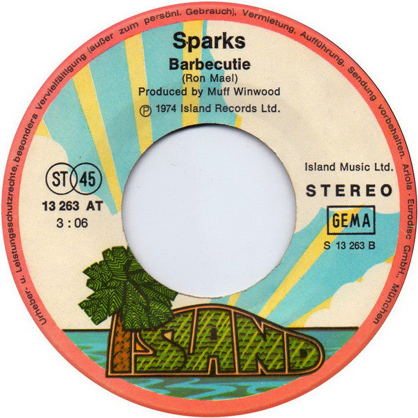 Sparks : This Town Ain't Big Enough For Both Of Us (7", Single)