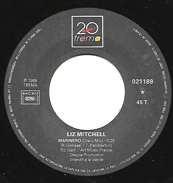 Liz Mitchell : Marinero / Love Is Bleeding (7", Promo)