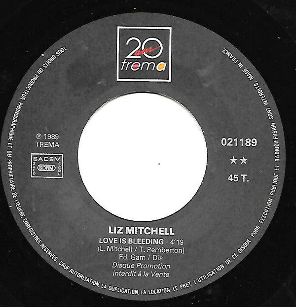 Liz Mitchell : Marinero / Love Is Bleeding (7", Promo)