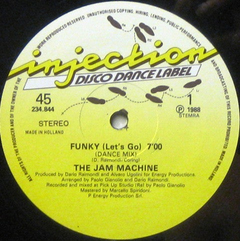 The Jam Machine : Funky (Let's Go) (12")