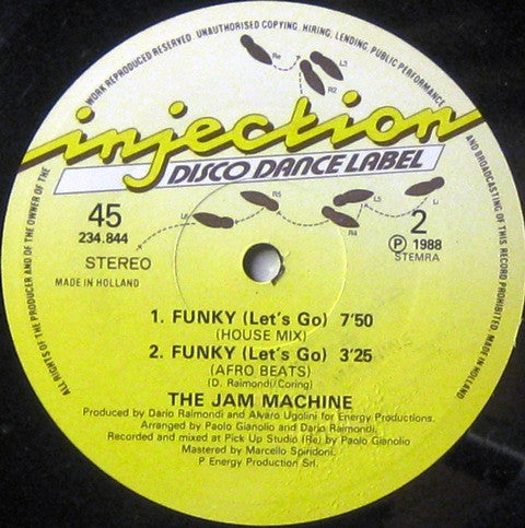 The Jam Machine : Funky (Let's Go) (12")