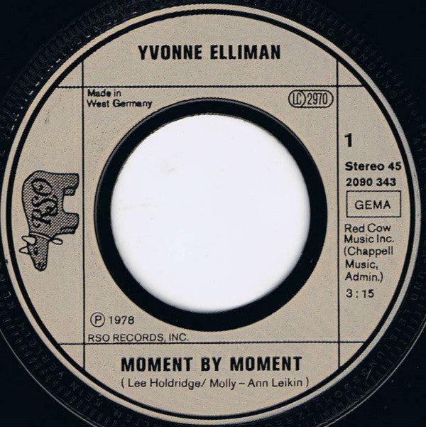 Yvonne Elliman / Charles Lloyd : Moment By Moment / You Know I Love You (7", Single)