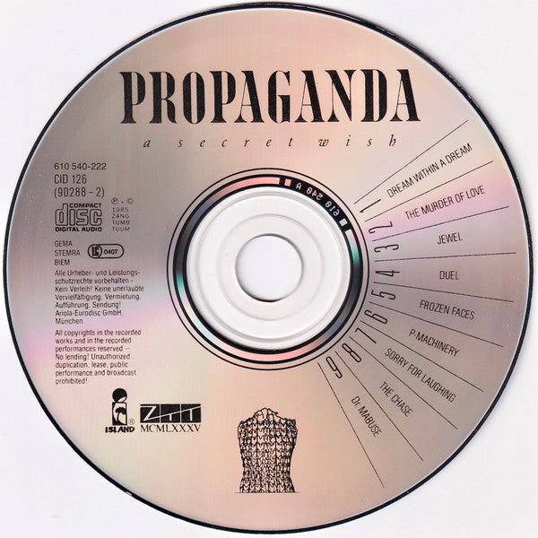Propaganda : A Secret Wish (CD, Album)