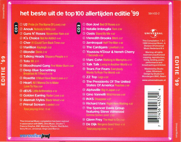 Various : Het Beste Uit De Top 100 Allertijden Editie '99 (2xCD, Comp)