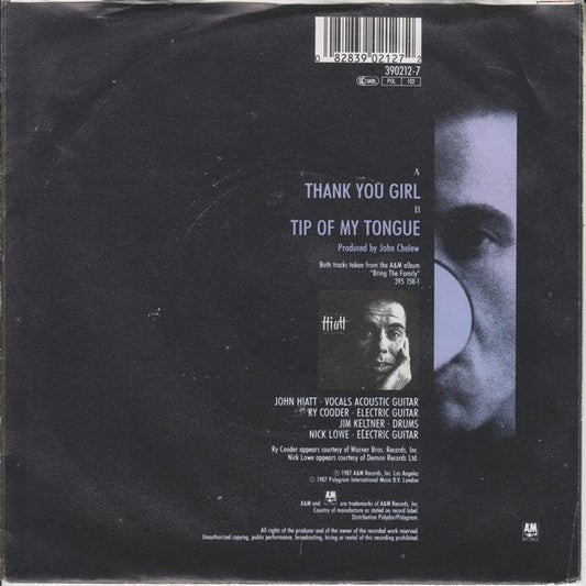 John Hiatt : Thank You Girl (7", Single)