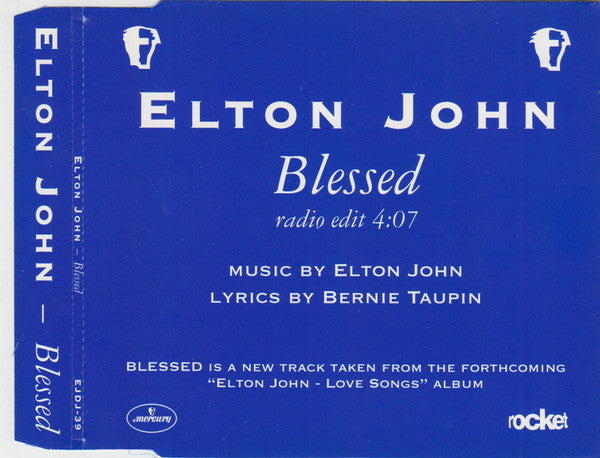 Elton John : Blessed (CD, Single, Promo)