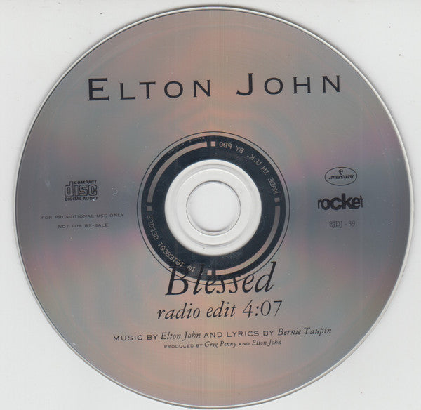 Elton John : Blessed (CD, Single, Promo)