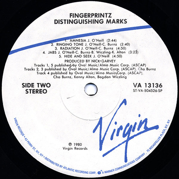 Fingerprintz (2) : Distinguishing Marks (LP, Album, Spe)