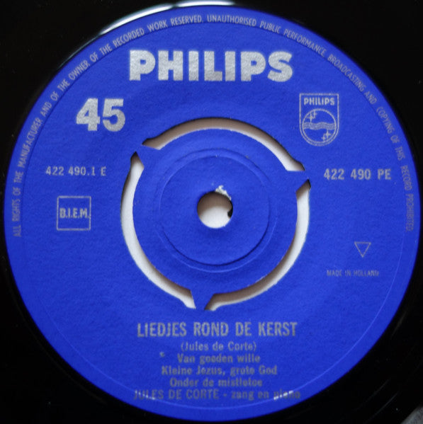 Jules de Corte : Liedjes Rond De Kerst (7", EP, Pus)