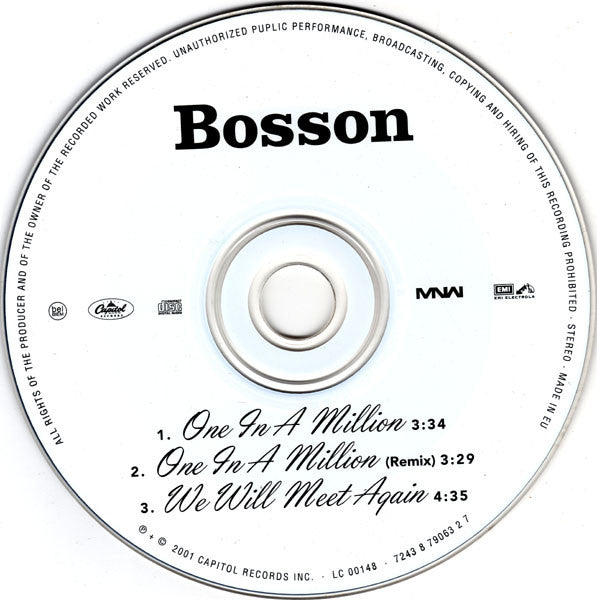 Bosson : One In A Million (CD, Maxi)