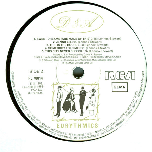 Eurythmics : Sweet Dreams (Are Made Of This) (LP, Album)