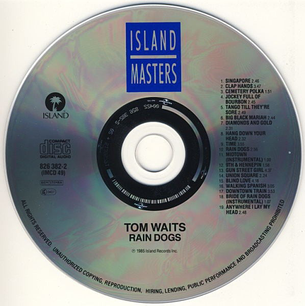 Tom Waits : Rain Dogs (CD, Album, RE, EDC)