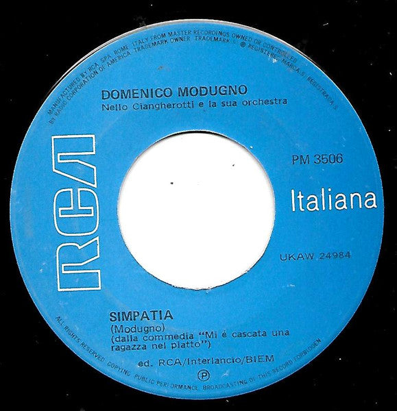Domenico Modugno : Come Hai Fatto / Simpatia (7", Mono)