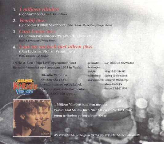 Clouseau : 1 Miljoen Vlinders (CD, Maxi)