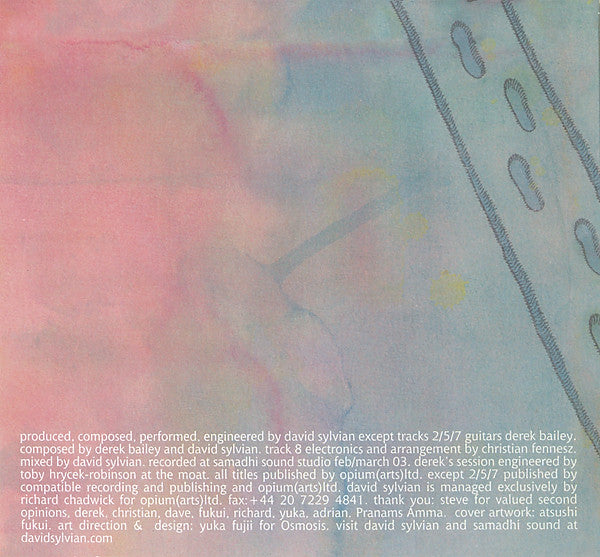 David Sylvian : Blemish (CD, Album, Dig)