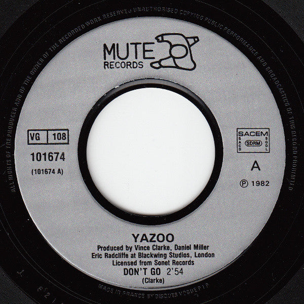 Yazoo : Don't Go (7", Single, Sil)