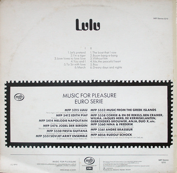 Lulu : The Most Of Lulu (LP, Comp)