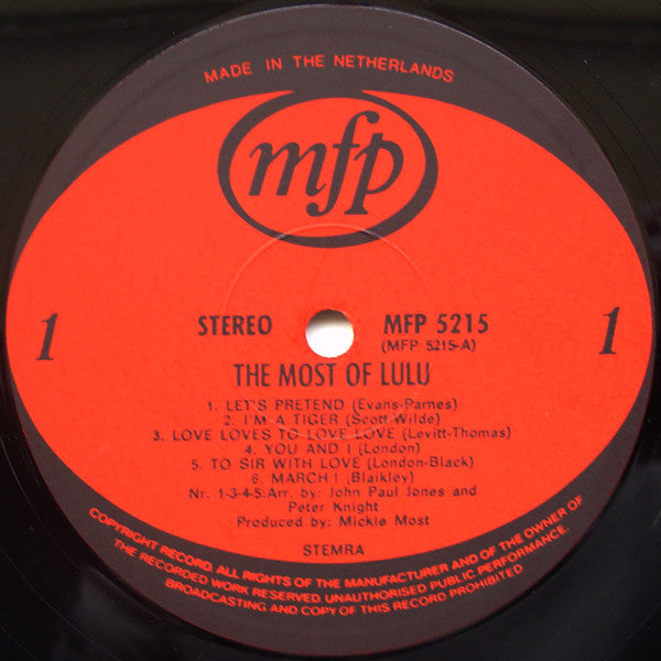 Lulu : The Most Of Lulu (LP, Comp)