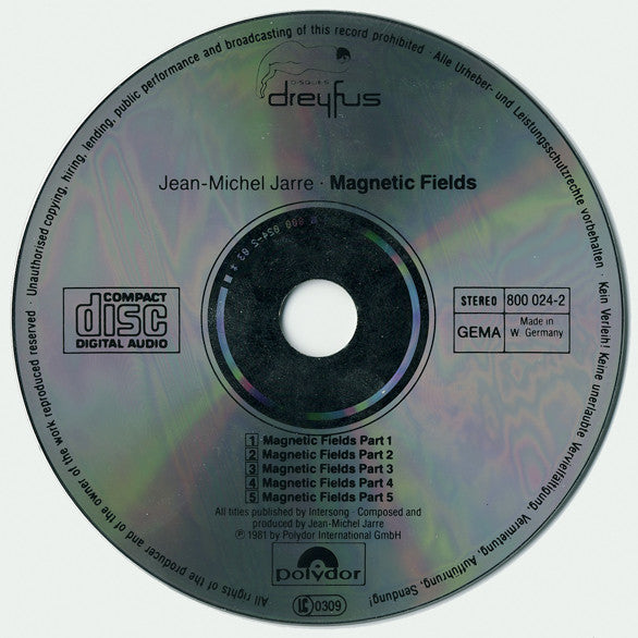 Jean-Michel Jarre : Magnetic Fields - Les Chants Magnétiques (CD, Album, RE)