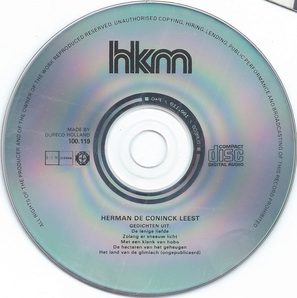 Herman De Coninck : Leest (CD, Album)