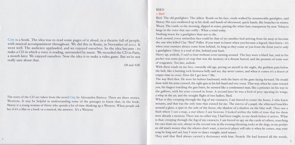 AIR + Alessandro Baricco : City Reading (CD, Album, Copy Prot.)